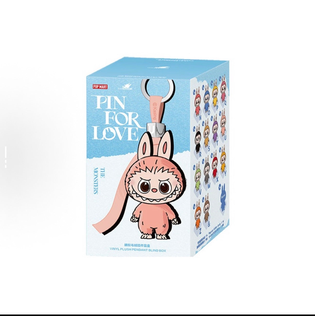 THE MONSTERS Pin for Love Series-Vinyl Plush Pendant Blind Box (N-Z)