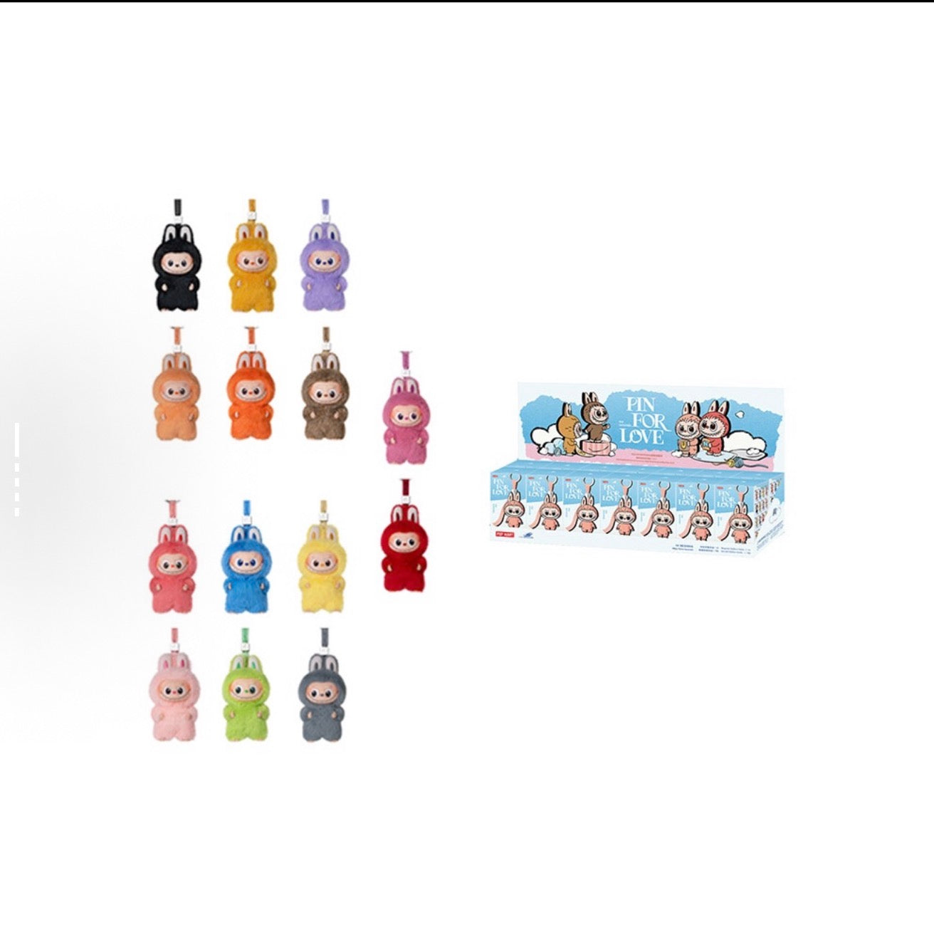 THE MONSTERS Pin for Love Series-Vinyl Plush Pendant Blind Box (N-Z)